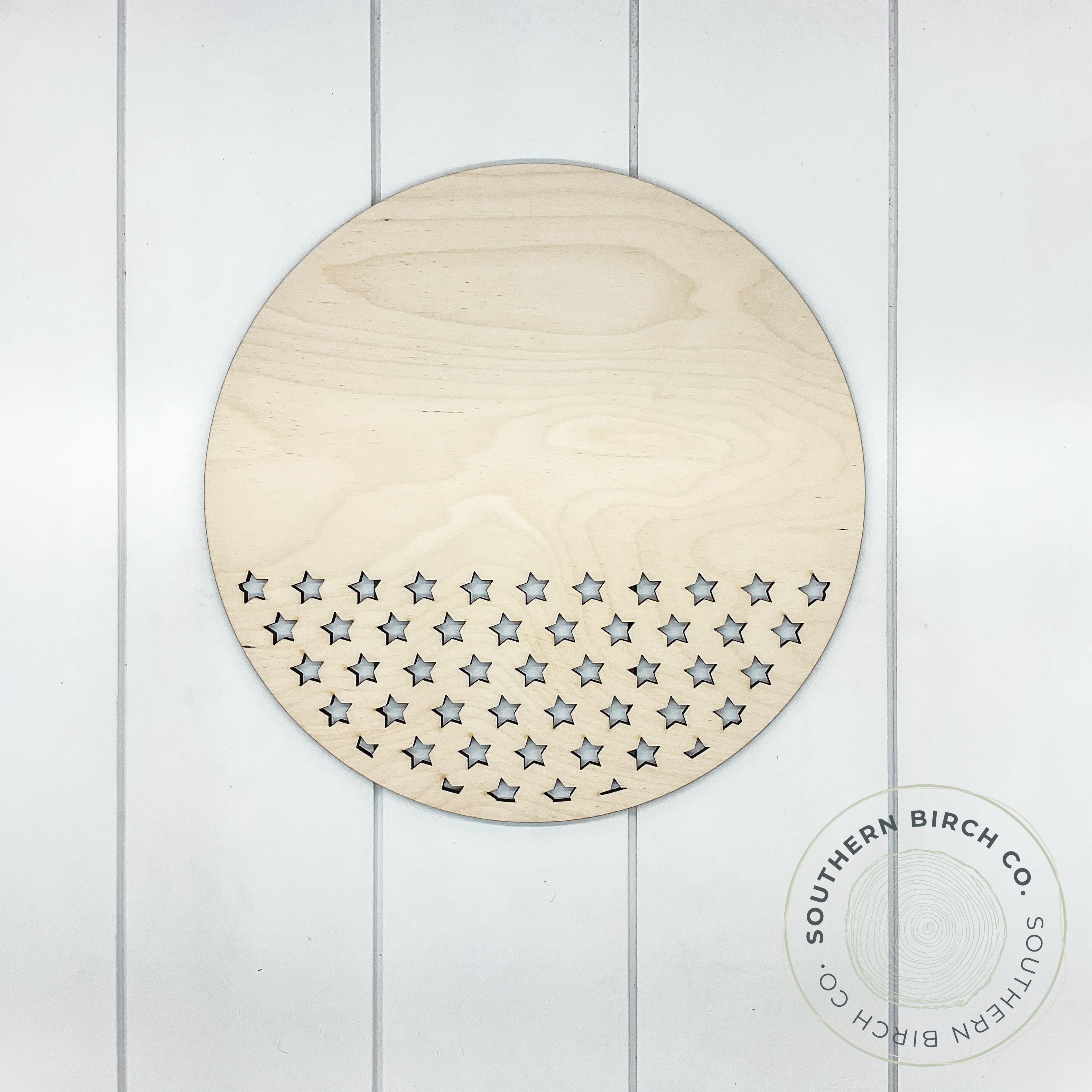 Round Cutout Blank (Stars)