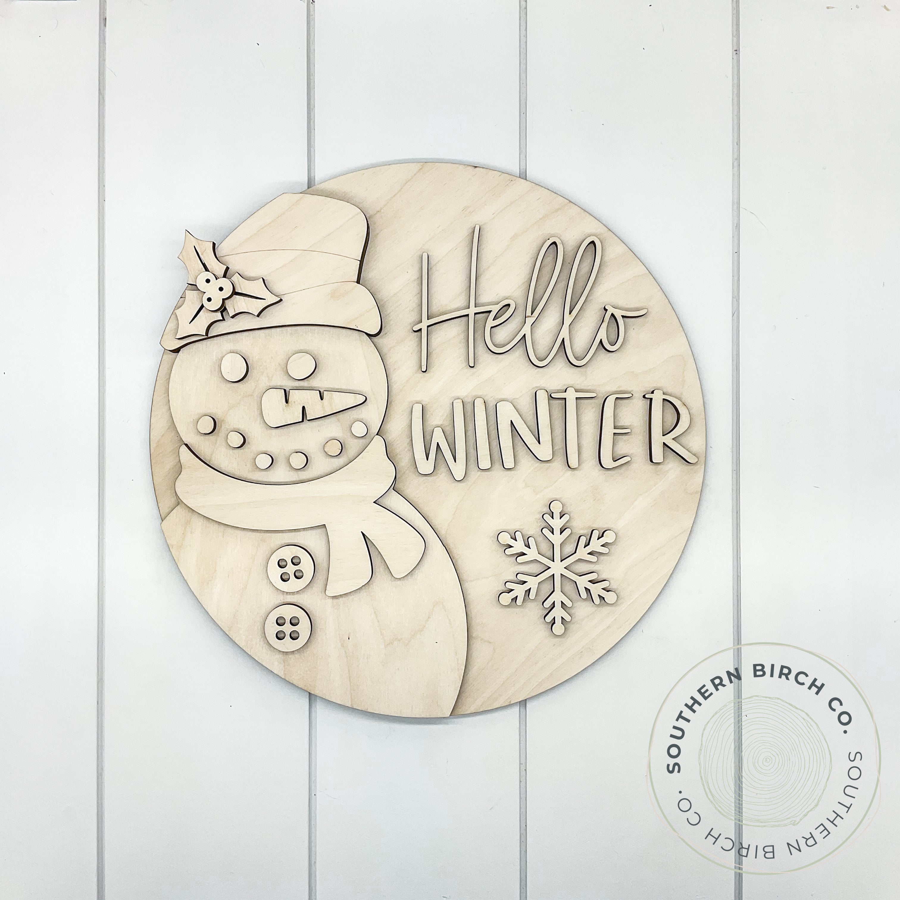 Snowman 3D Round Blank (Hello Winter)