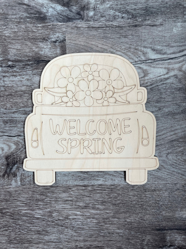 Welcome Spring Truck Blank